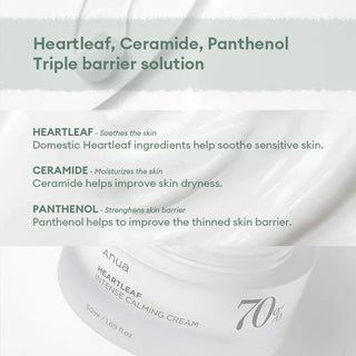 Heartleaf 70% Intense Calming Cream - 50ml