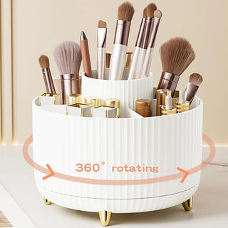 Organisateur de maquillage rotatif 360° – Rangement pour cosmétiques et accessoires