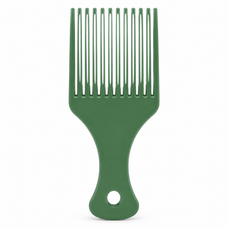 Peigne afro à dents larges – 16 cm – Vert