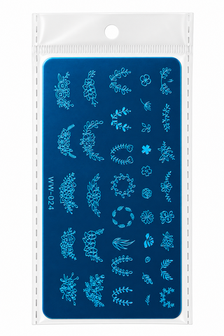 Plaque de stamping WW-024 – Couronnes florales