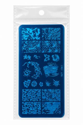 Plaque de stamping WY-041 – Fleurs et textures