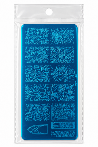 Plaque de stamping WY-043 – Feuillages