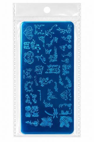 Plaque de stamping WY-052 – Cœurs et arabesques