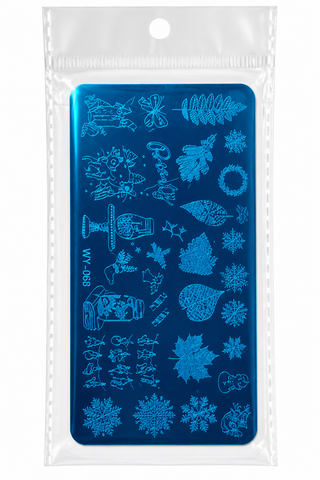 Plaque de stamping WY-068 – Hiver et feuillage