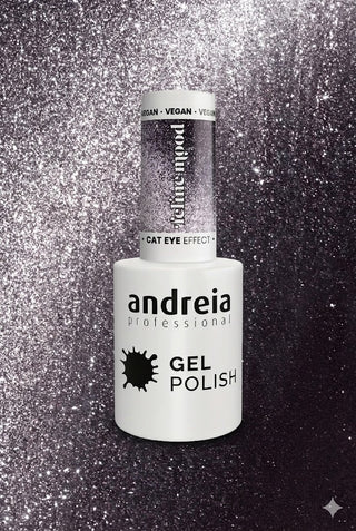 FE4 Cat Eye Effect - Paillettes magnétiques violet grisé avec des reflets argentés -  10,5 ml - Andreia Professional
