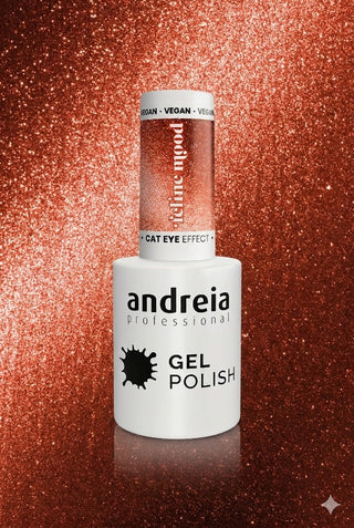 FE2 Cat Eye Effect - Paillettes magnétiques marron avec des reflets dorés - 10,5 ml - Andreia Professional
